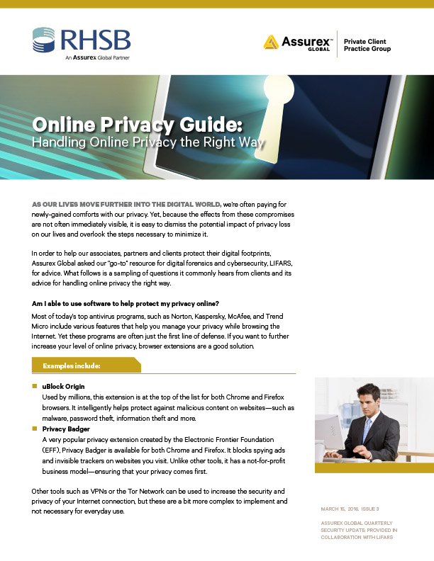 Online Privacy Guide white paper cover image