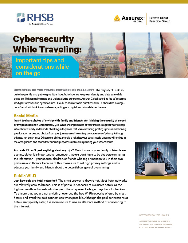 Cybersecurity While Traveling white paper cover image