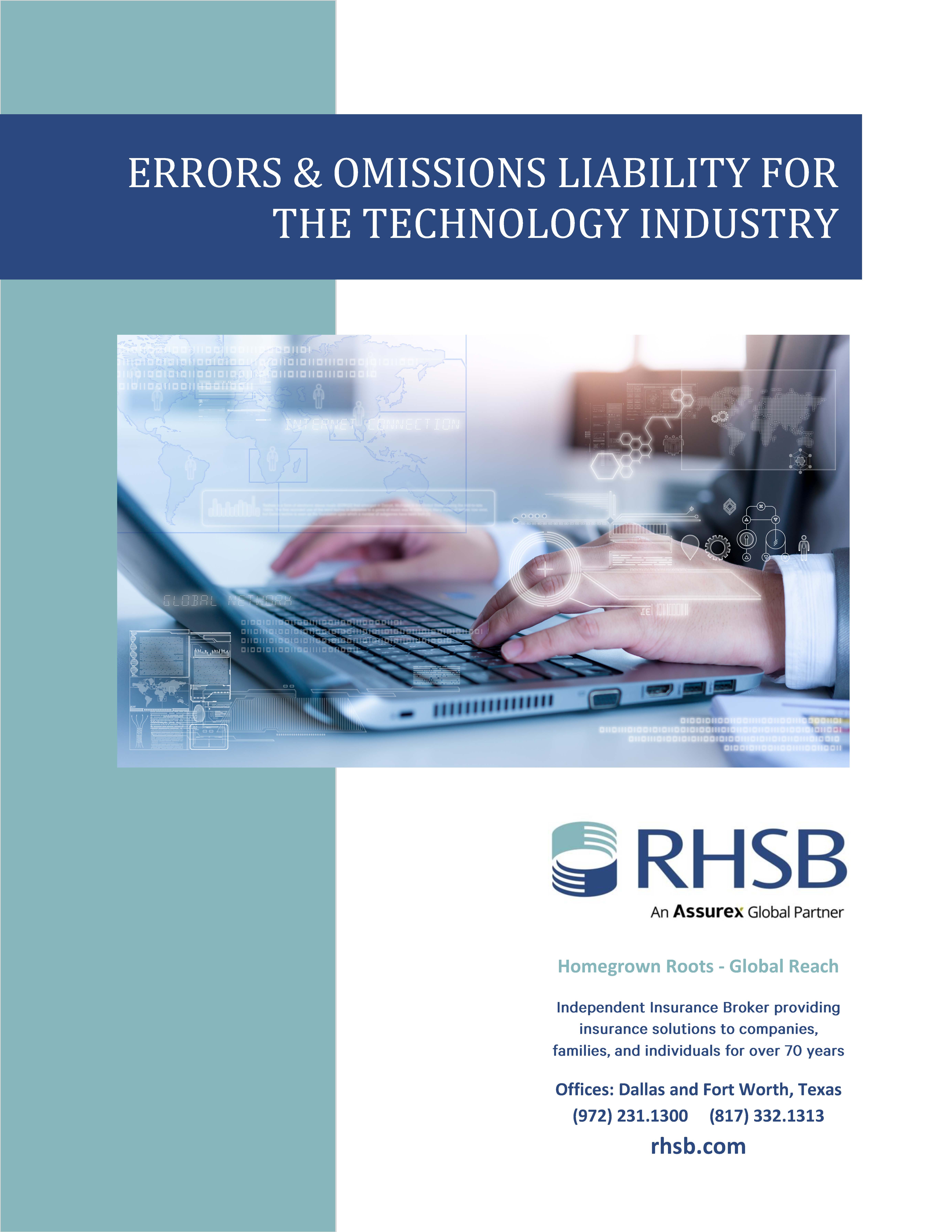 E&O Liability for the technology industry white paper cover image