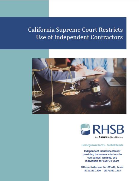 CA Supreme Court Restricts Use of Independent Contractors white paper cover image